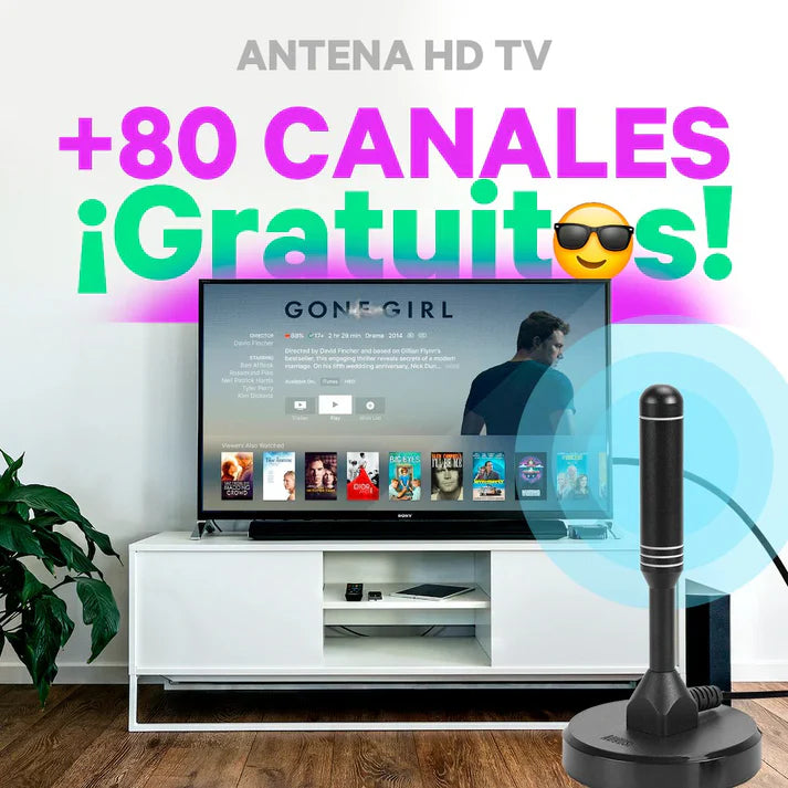 Antena Ultra HD + 80 Canales Gratuitos!